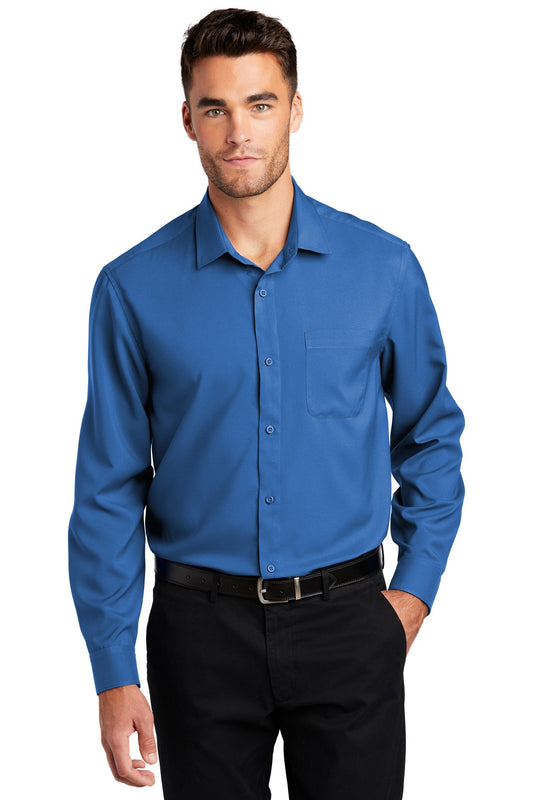 Port Authority  Long Sleeve Performance Staff Shirt W401 True Blue