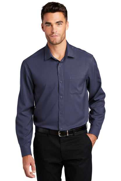 Port Authority  Long Sleeve Performance Staff Shirt W401 True Navy
