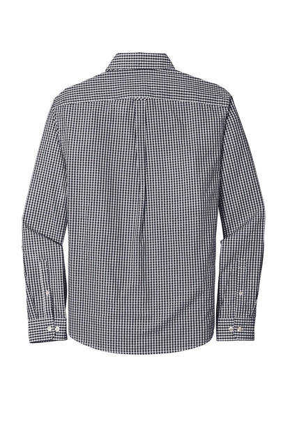 Port Authority Broadcloth Gingham Easy Care Shirt W644 Black/ White