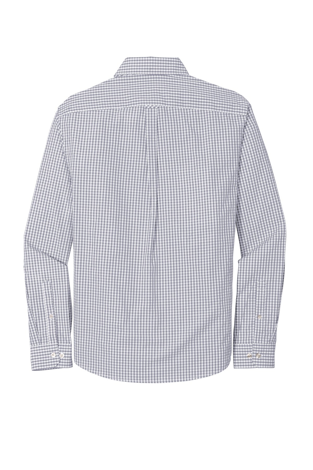 Port Authority Broadcloth Gingham Easy Care Shirt W644 Gusty Grey/ White