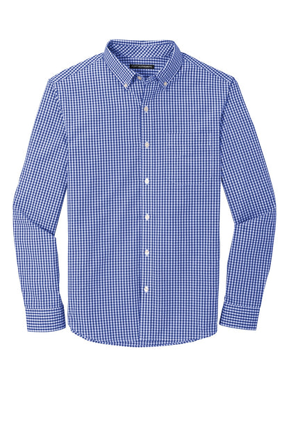 Port Authority  Broadcloth Gingham Easy Care Shirt W644 True Royal/ White