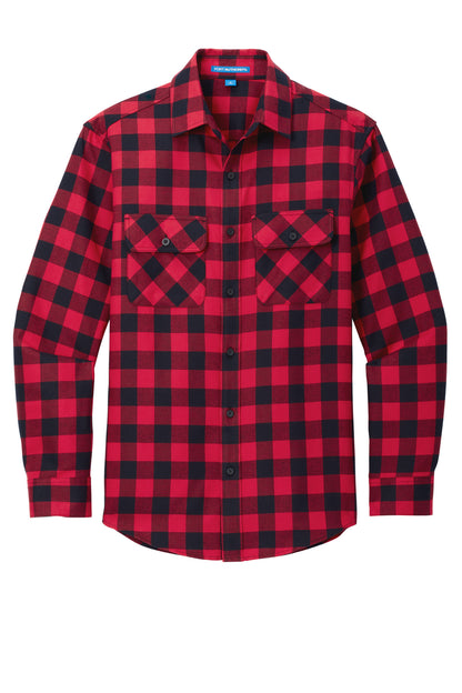 Port Authority Plaid Flannel Shirt. W668 Red/ Black Buffalo Check