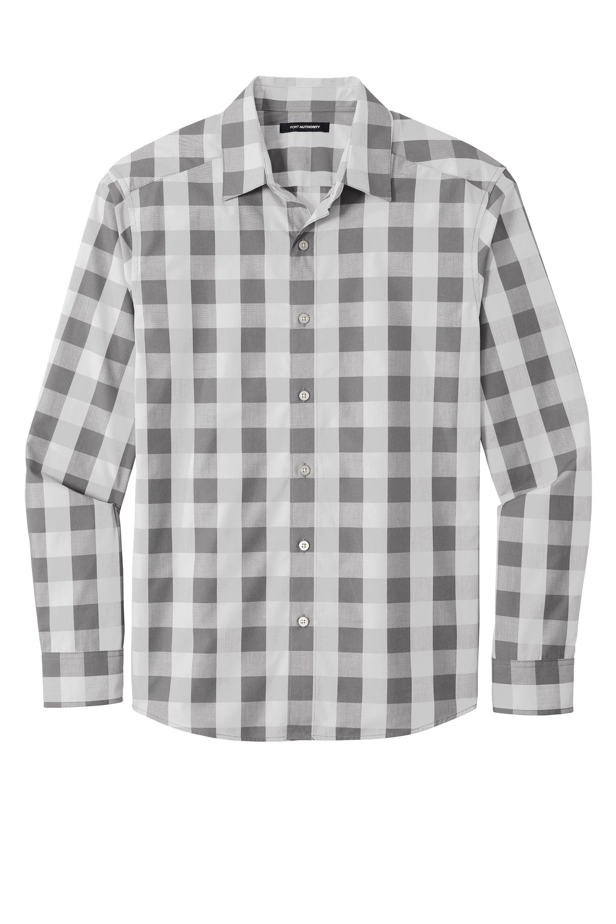 Port Authority  Everyday Plaid Shirt. W670 Shadow Grey
