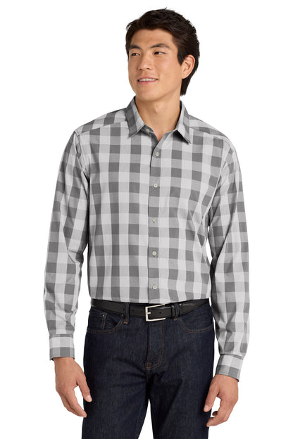 Port Authority  Everyday Plaid Shirt. W670 Shadow Grey