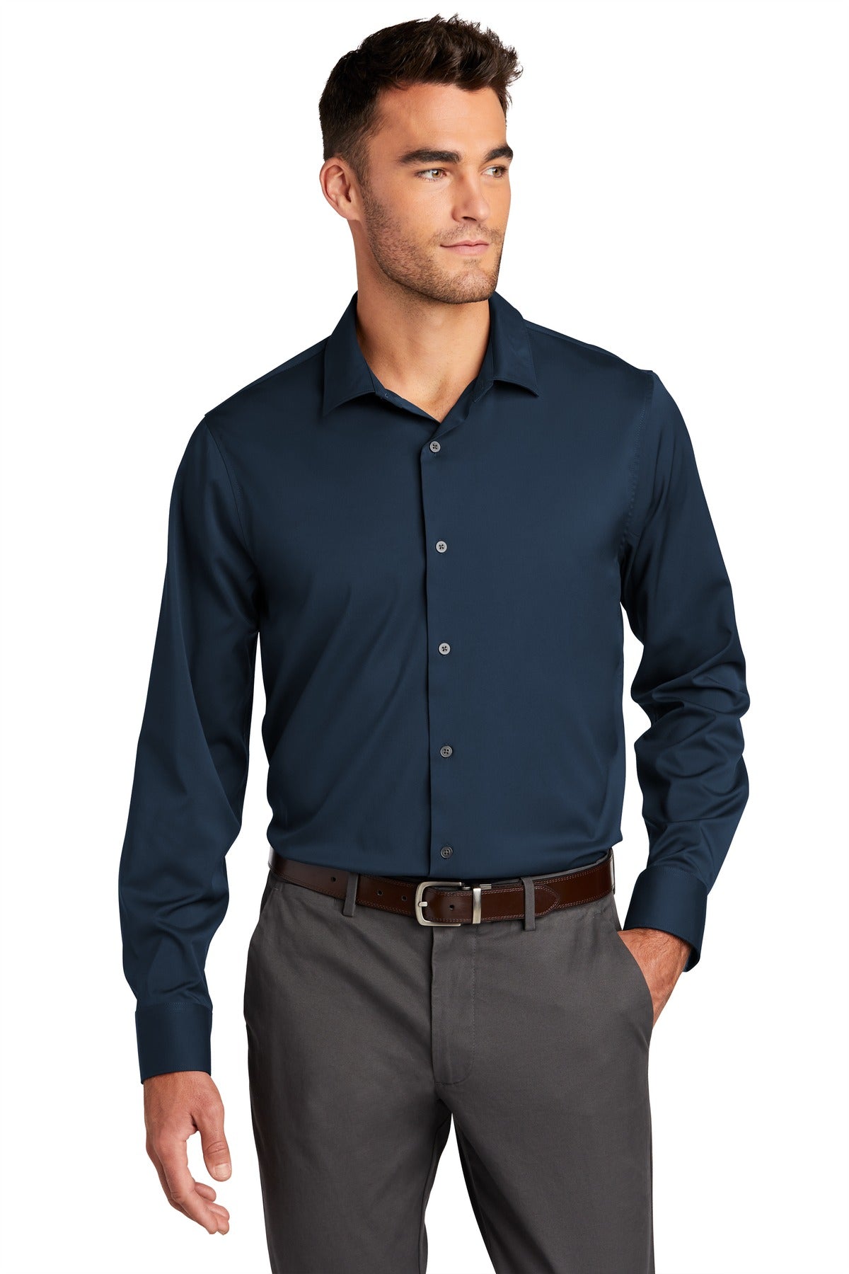 Port Authority  City Stretch Shirt W680 River Blue Navy