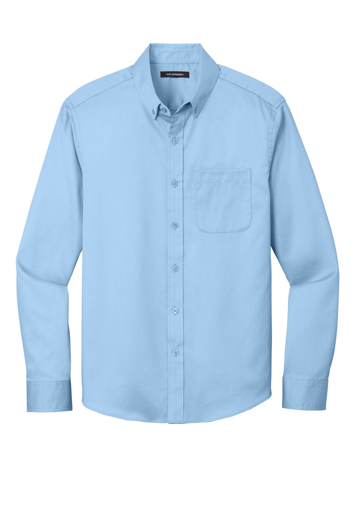 Port Authority Long Sleeve SuperPro React Twill Shirt. W808 Cloud Blue