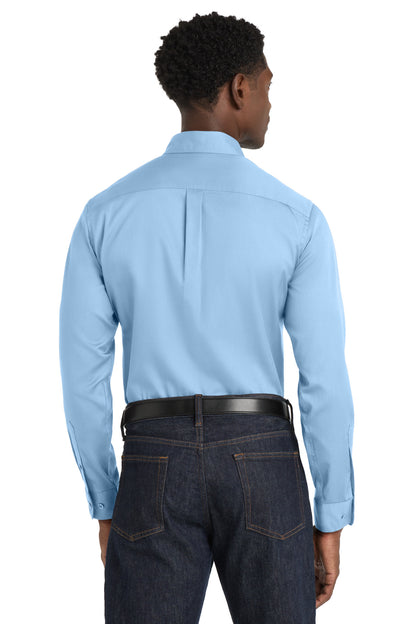 Port Authority Long Sleeve SuperPro React Twill Shirt. W808 Cloud Blue