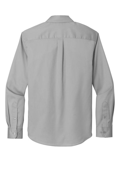 Port Authority Long Sleeve SuperPro React Twill Shirt. W808 Gusty Grey