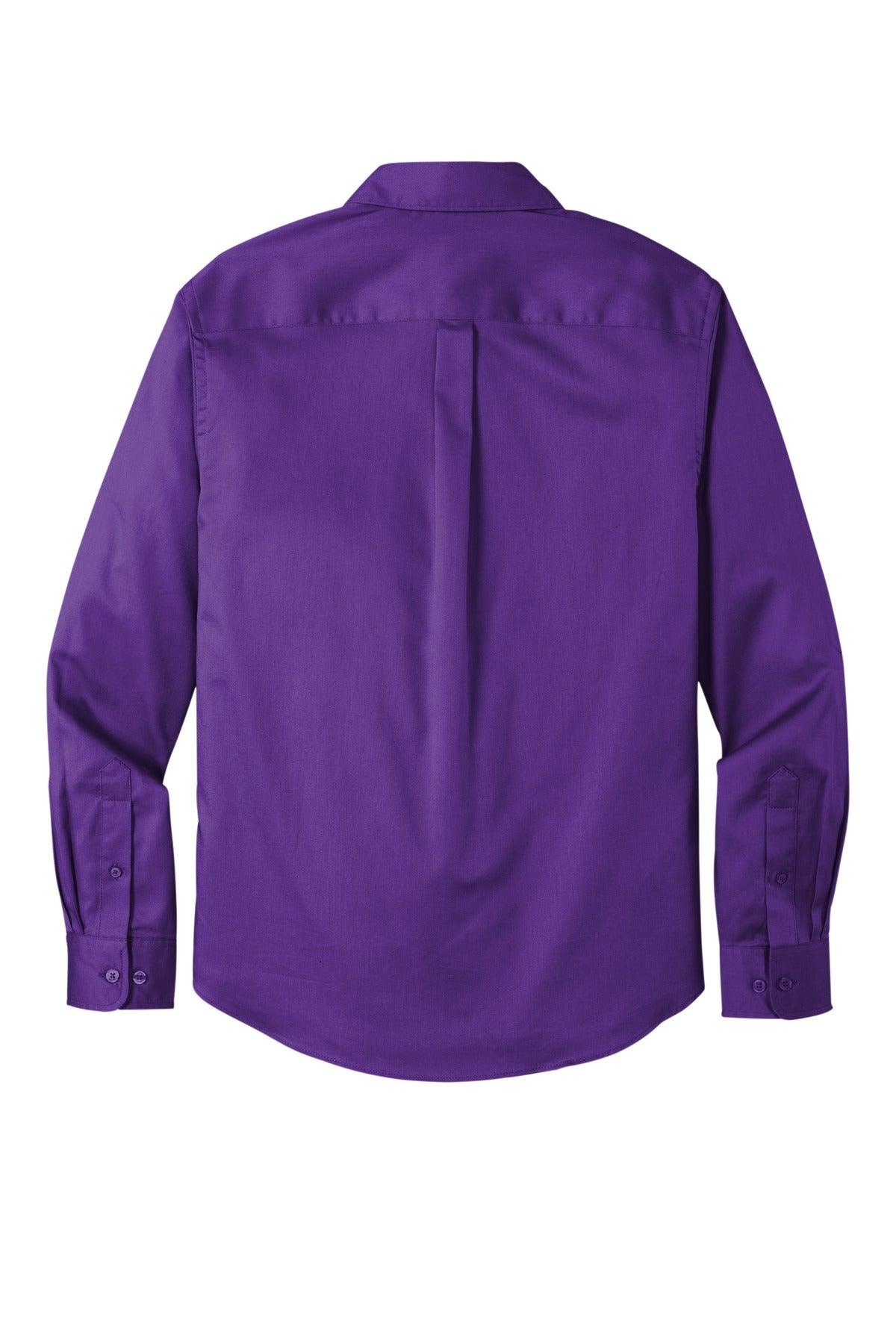 Port Authority Long Sleeve SuperPro React Twill Shirt. W808 Purple