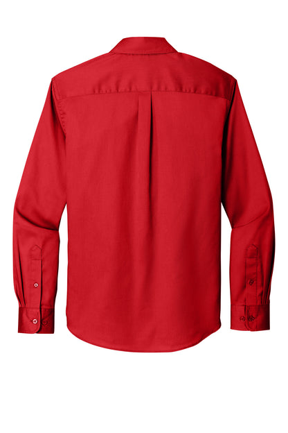 Port Authority Long Sleeve SuperPro React Twill Shirt. W808 Rich Red