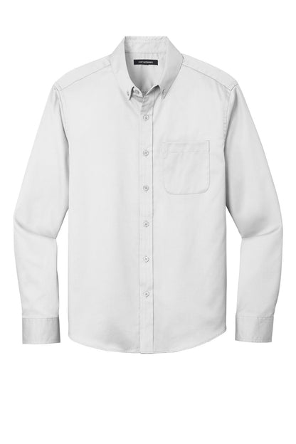 Port Authority Long Sleeve SuperPro React Twill Shirt. W808 White