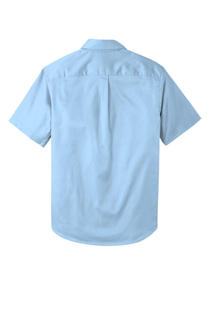 Port Authority Short Sleeve SuperPro React Twill Shirt. W809 Cloud Blue