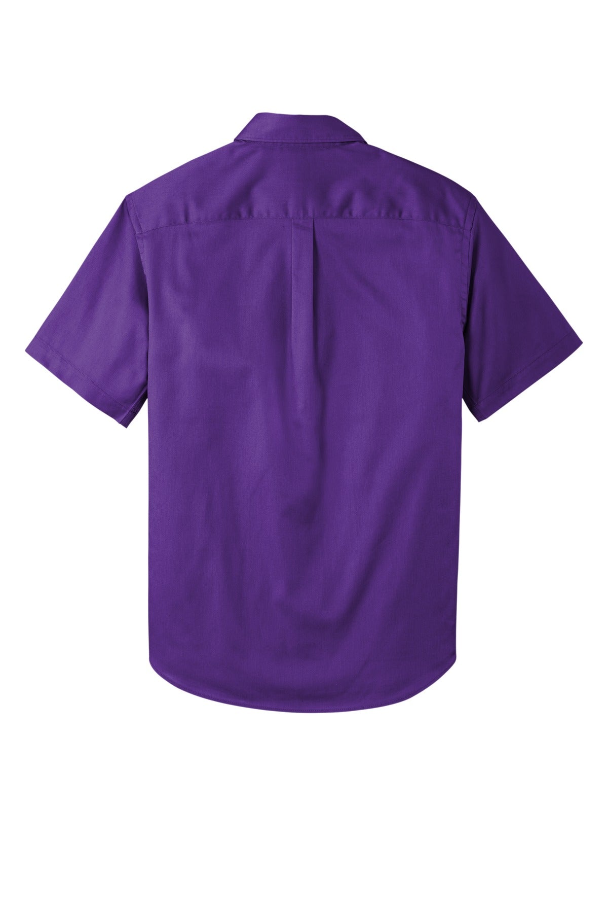Port Authority Short Sleeve SuperPro React Twill Shirt. W809 Purple