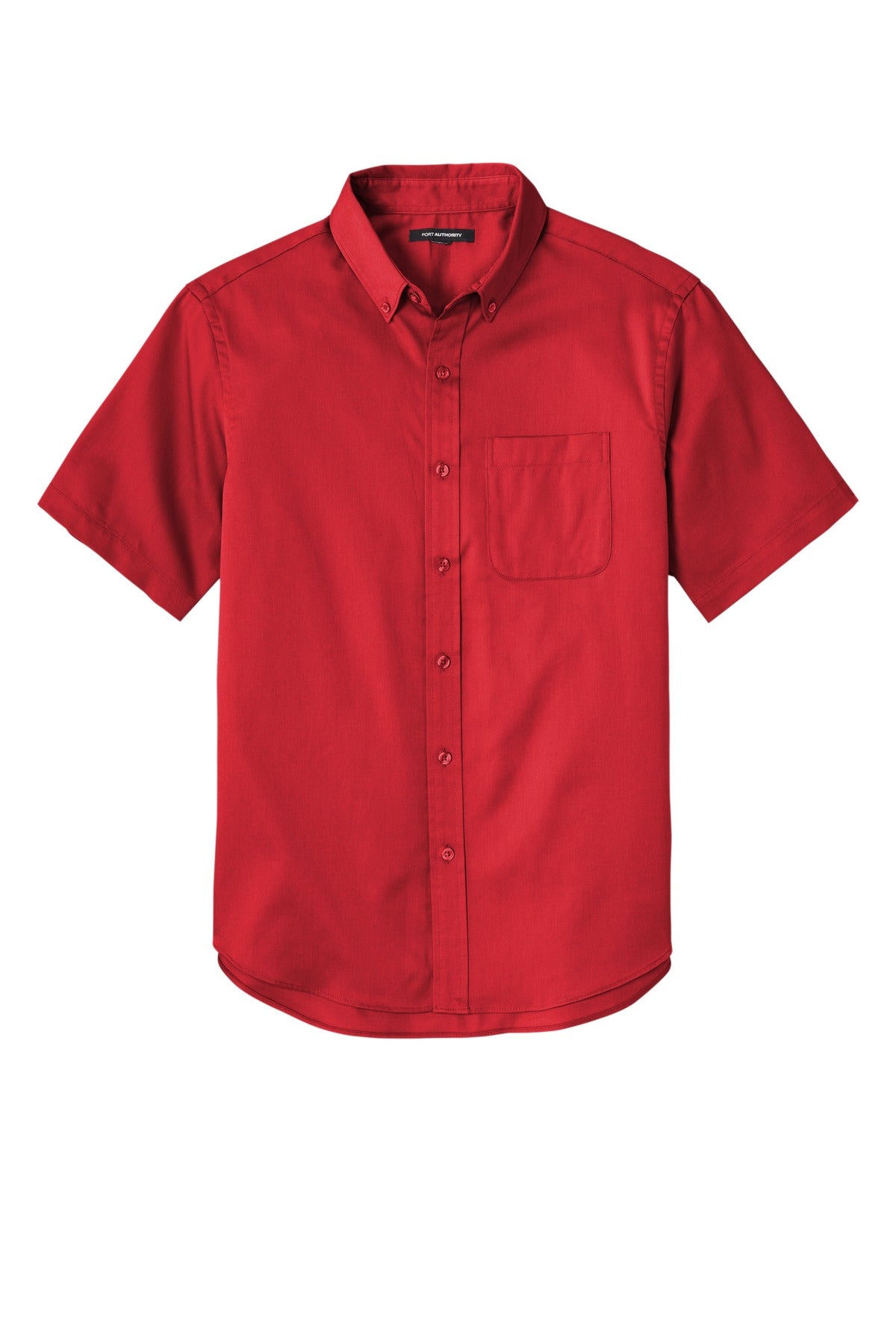Port Authority Short Sleeve SuperPro React Twill Shirt. W809 Rich Red