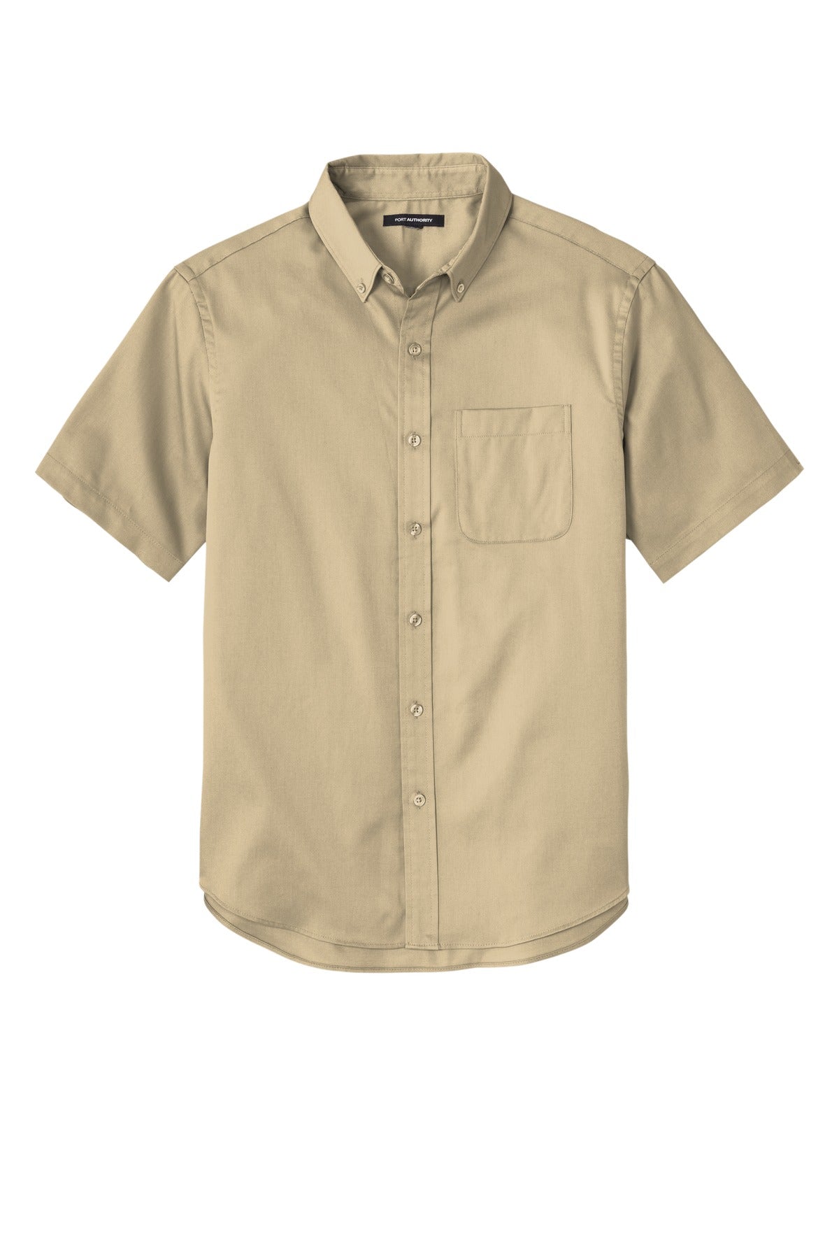 Port Authority Short Sleeve SuperPro React Twill Shirt. W809 Wheat