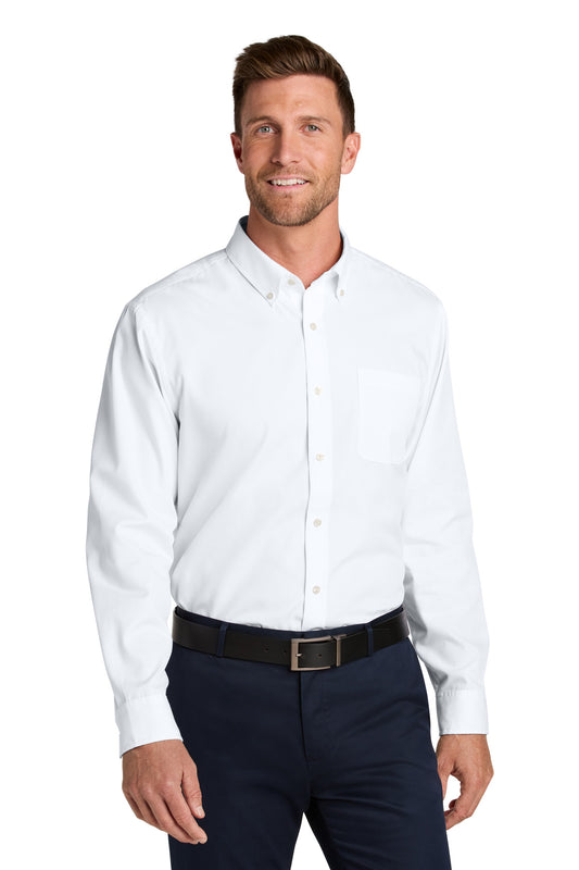 Port Authority Long Sleeve Nailhead Easy Care Shirt W816 White