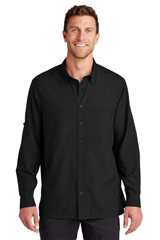 Port Authority Long Sleeve UV Daybreak Shirt W960 Deep Black