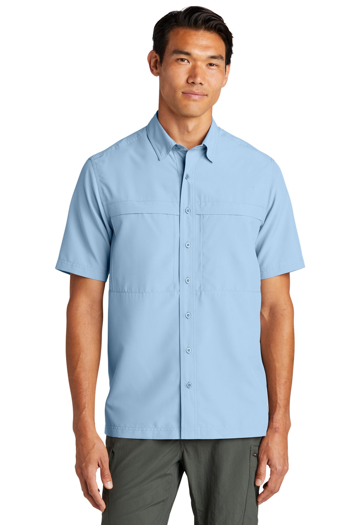Port Authority Short Sleeve UV Daybreak Shirt W961 Light Blue