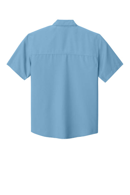 Port Authority Short Sleeve UV Dockside Shirt W963 Carolina Blue