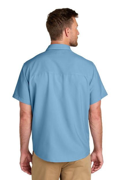 Port Authority Short Sleeve UV Dockside Shirt W963 Carolina Blue