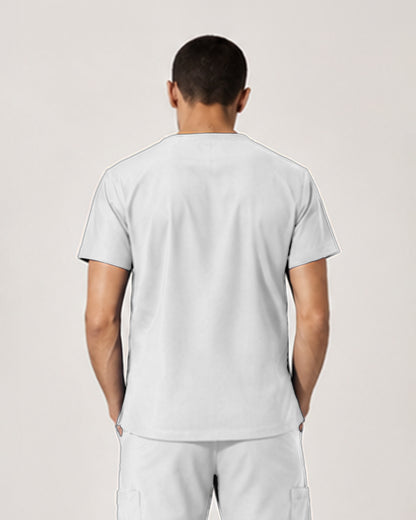 Foundry Men's 1505 Cobalt Men'S 1 Pocket V-Neck Top White