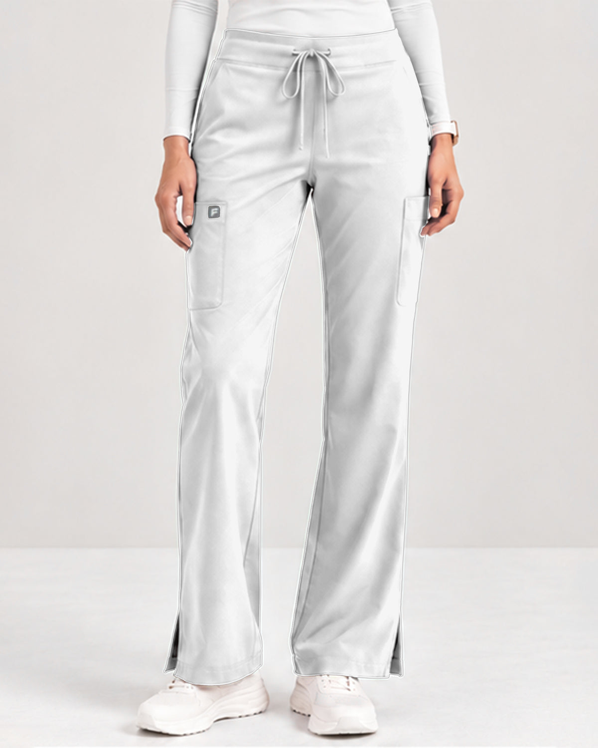 Foundry Women's 2005 Jasmine 5 Pocket Mini Flare Cargo Pant White