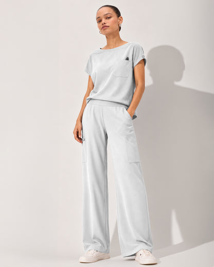 Foundry Women's 2205 Sierra 5 Pocket Wide Leg Pant White