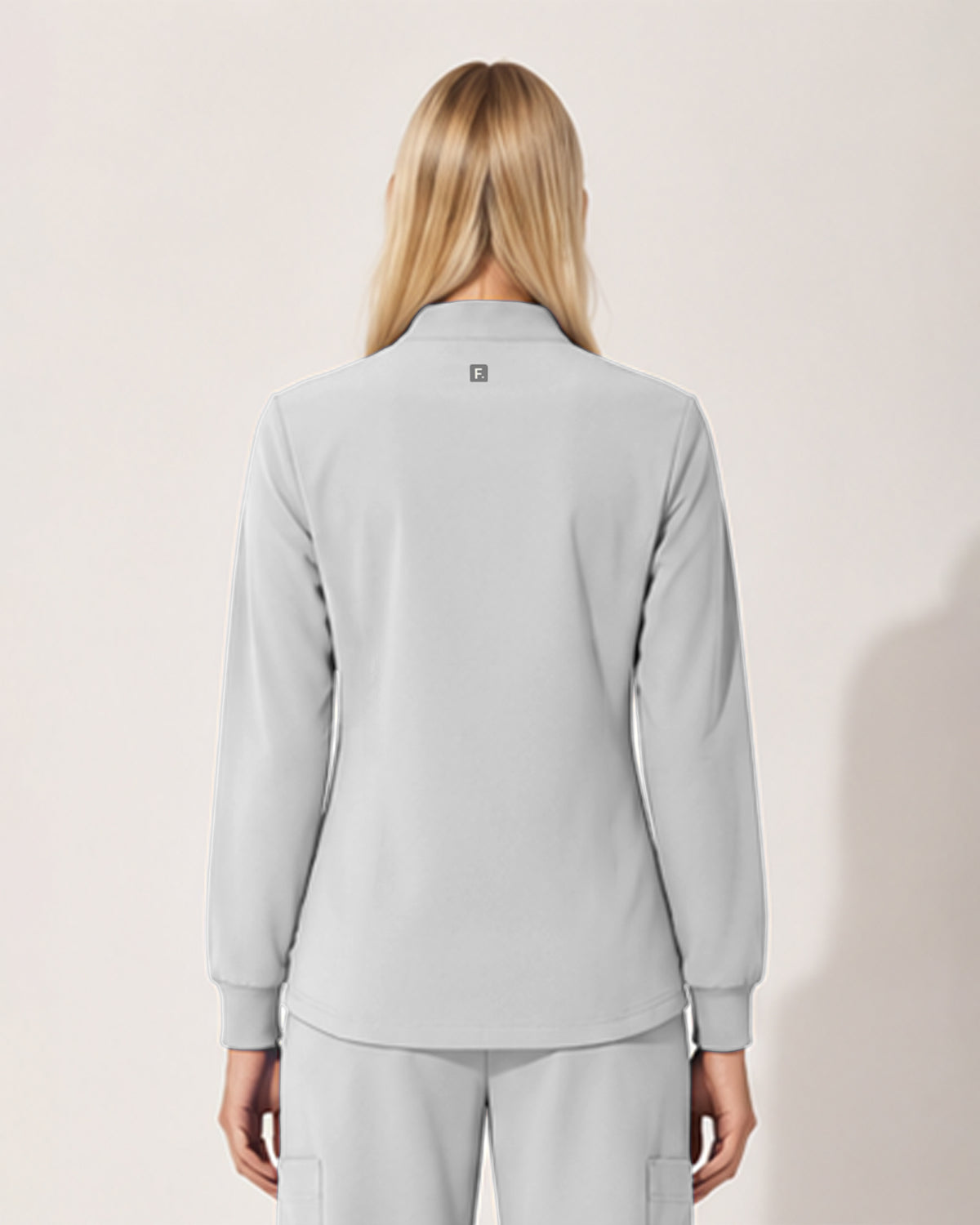 Foundry Women's 6005 Ellis 2 Pocket Scrub Jacket White