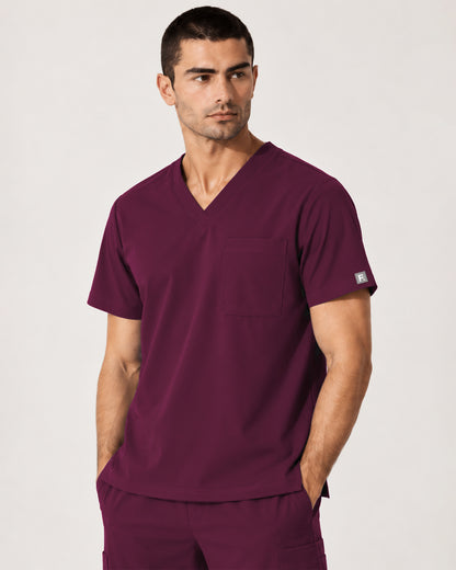 Foundry Men's 1505 Cobalt Men'S 1 Pocket V-Neck Top Wine