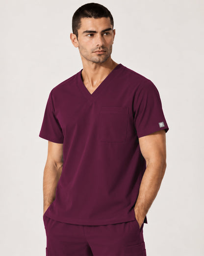 Foundry Men's 1505 Cobalt Men'S 1 Pocket V-Neck Top Wine
