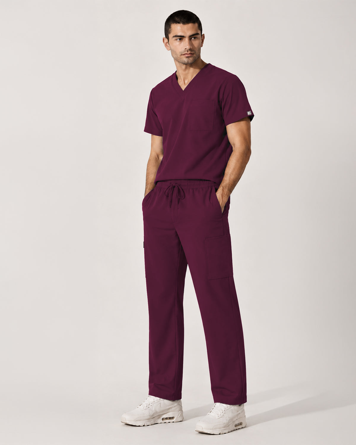 Foundry Men's 1505 Cobalt Men'S 1 Pocket V-Neck Top Wine
