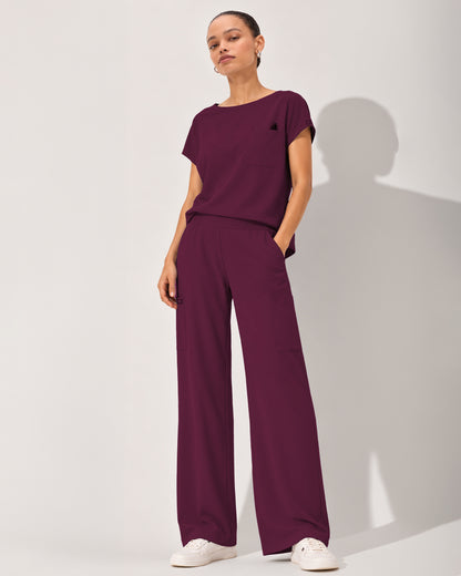 Foundry Women's 2205 Sierra 5 Pocket Wide Leg Pant Wine