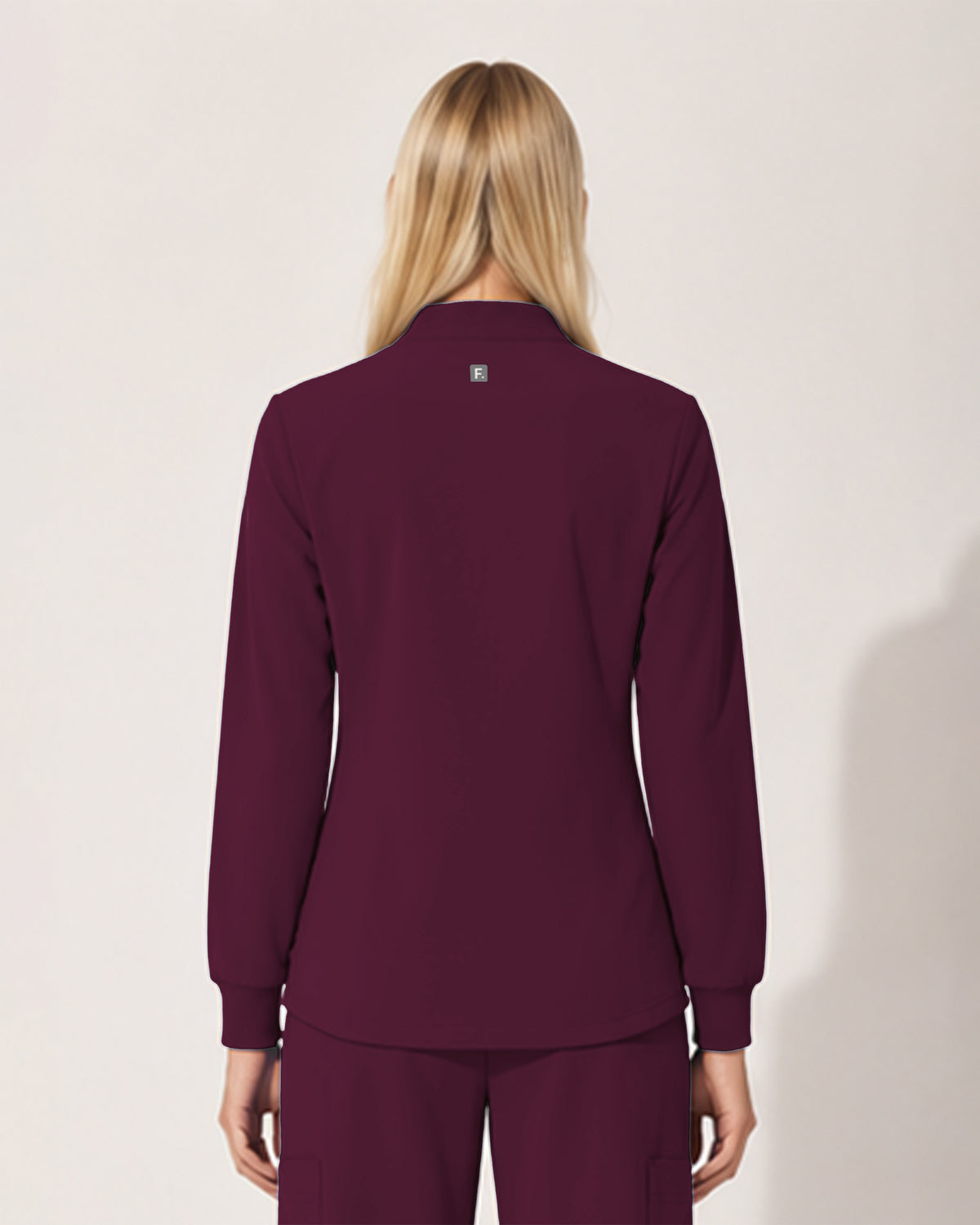Foundry Women's 6005 Ellis 2 Pocket Scrub Jacket Wine