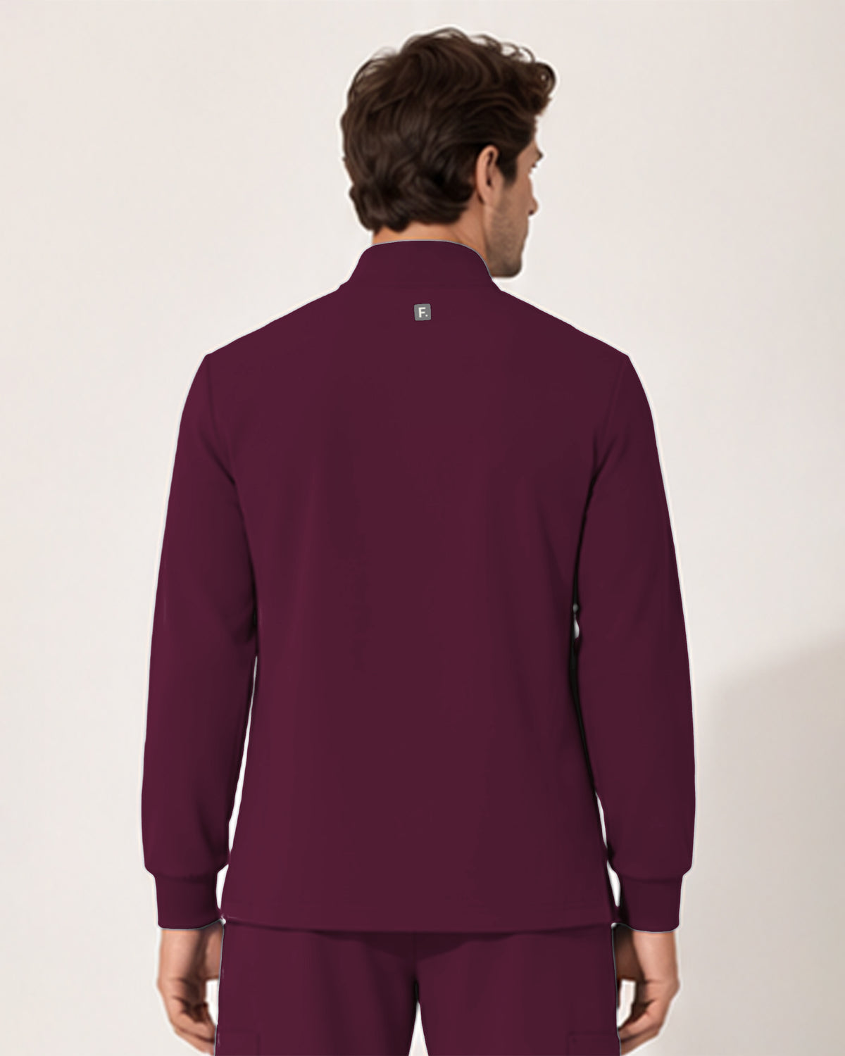 Foundry Men's 6505 Slate Men'S 2 Pocket Scrub Jacket Wine