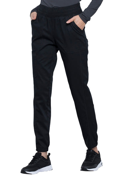 Revolution WW011 Natural Rise Jogger Black Model Image Right Side | Cherokee Workwear