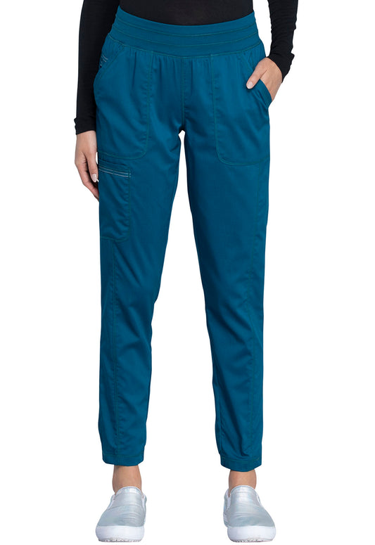 Revolution WW011 Natural Rise Jogger Caribbean Blue Model Image Front | Cherokee Workwear