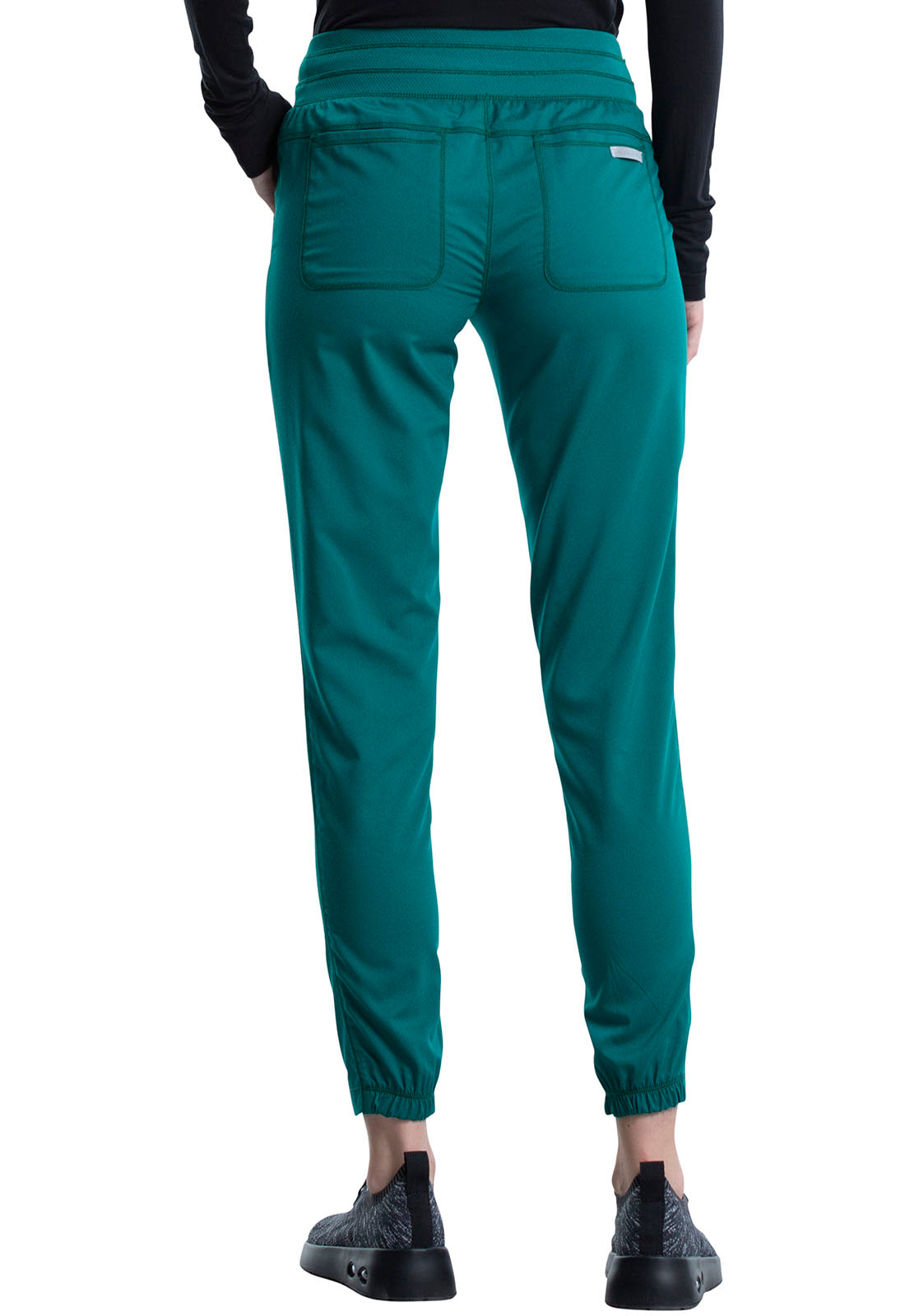 Revolution WW011 Natural Rise Jogger Hunter Green Model Image Back | Cherokee Workwear