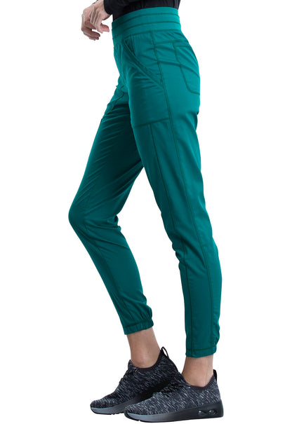 Revolution WW011 Natural Rise Jogger Hunter Green Model Image Right Side | Cherokee Workwear