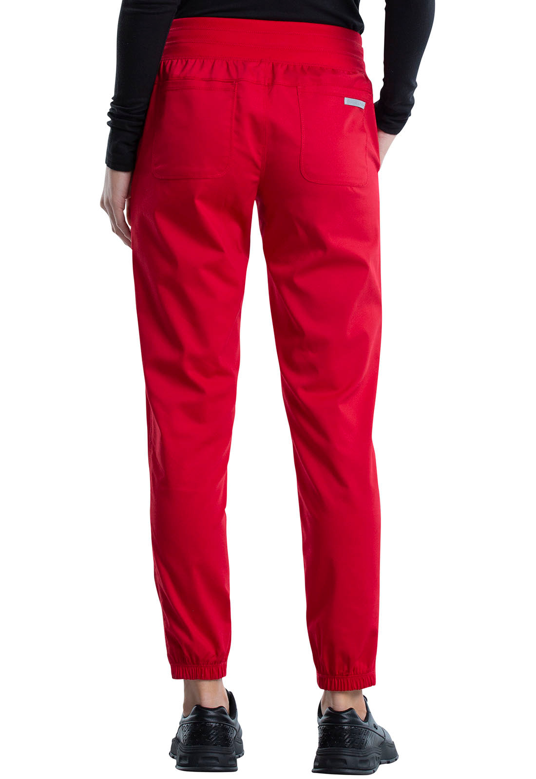 Revolution WW011 Natural Rise Jogger Red Model Image Back | Cherokee Workwear