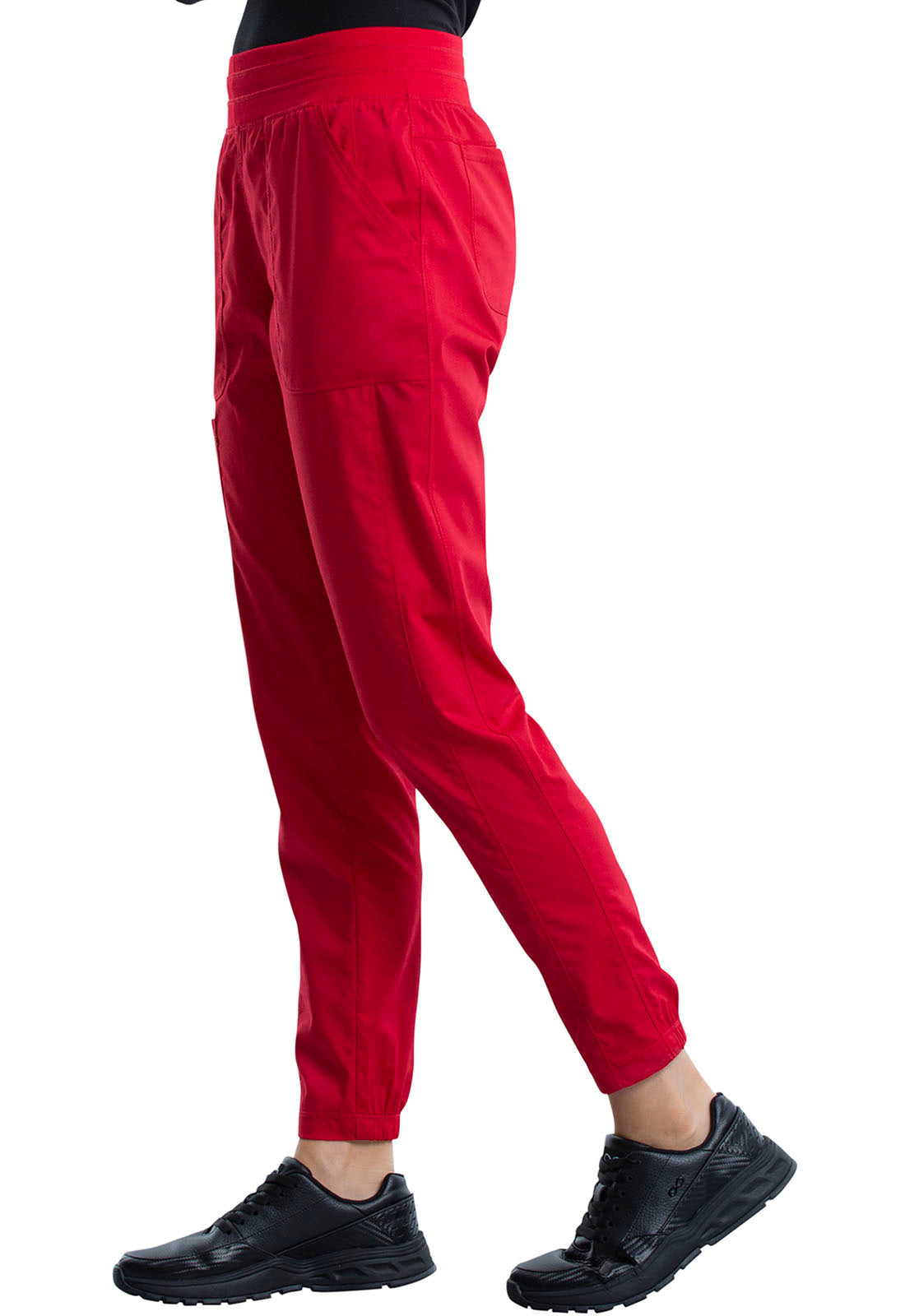 Revolution WW011 Natural Rise Jogger Red Model Image Right Side | Cherokee Workwear