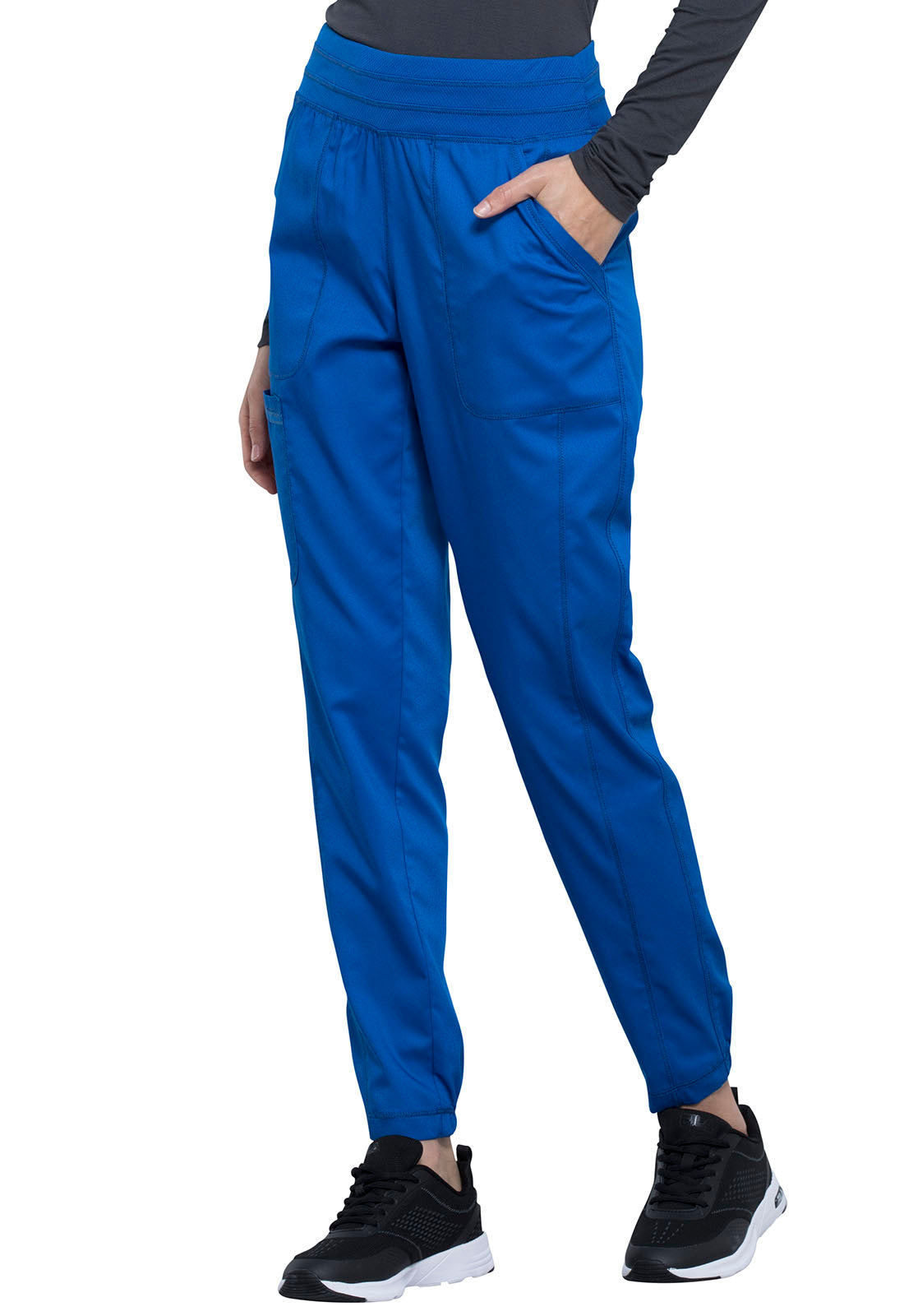 Revolution WW011 Natural Rise Jogger Royal Model Image Right Side | Cherokee Workwear