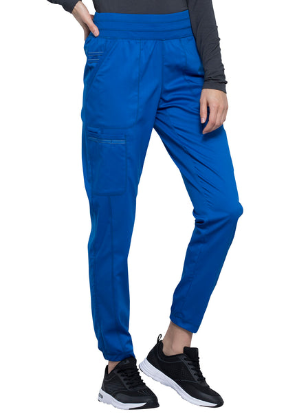 Revolution WW011 Natural Rise Jogger Royal Model Image Left Side | Cherokee Workwear