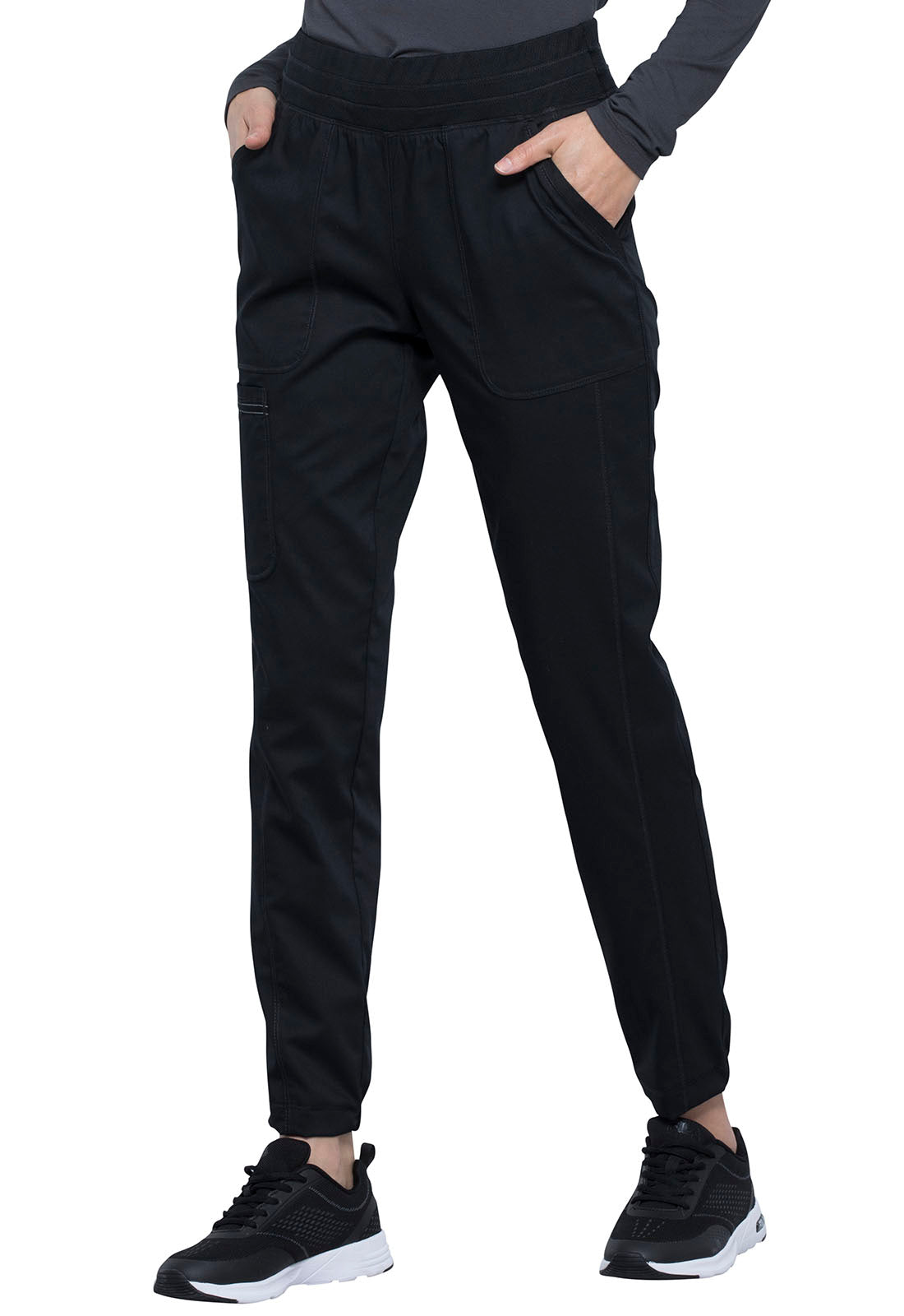 Workwear Revolution WW011 Women's Natural Rise Scrub Joggers Black