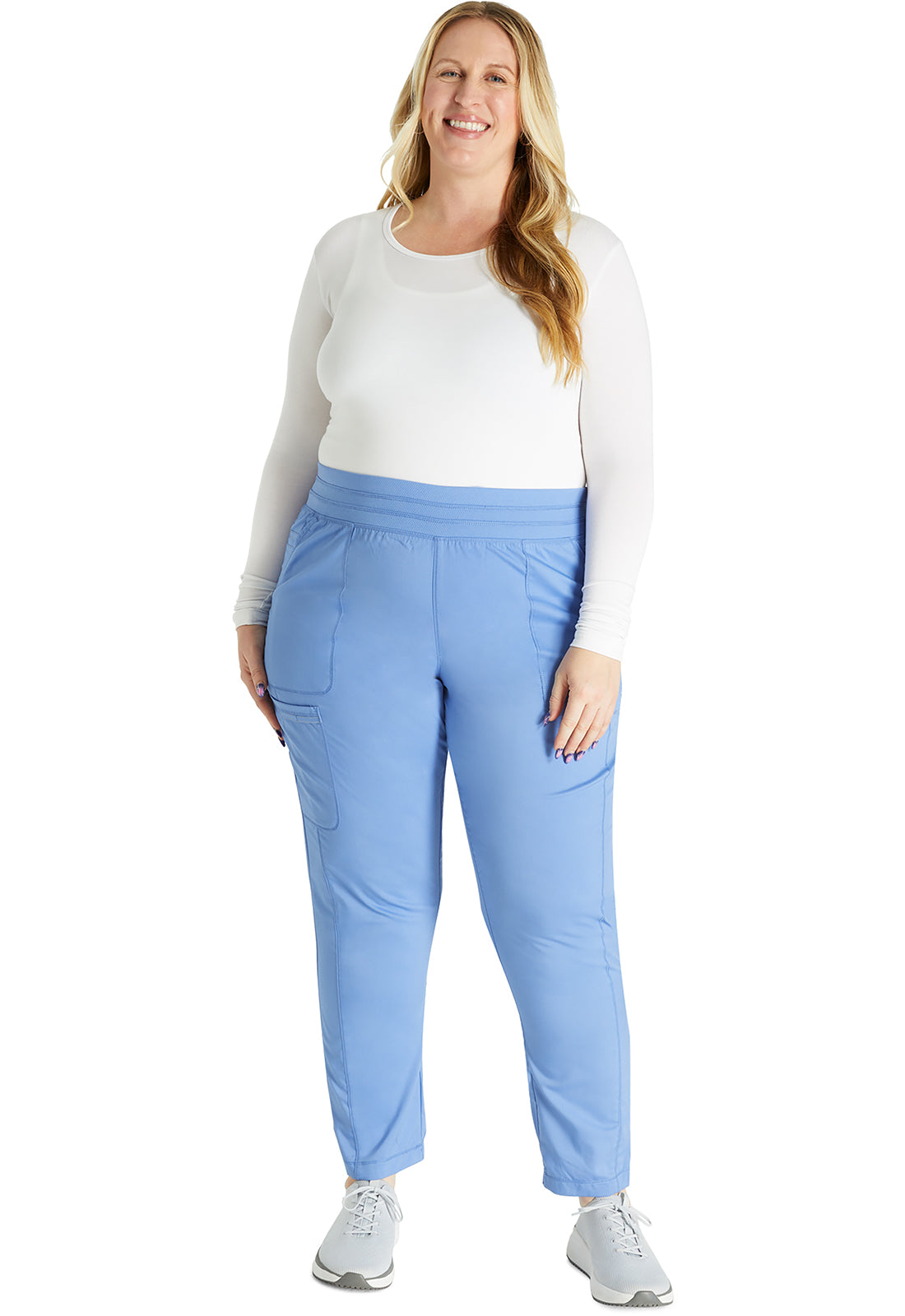 Workwear Revolution WW011 Women's Natural Rise Scrub Joggers Ciel Blue