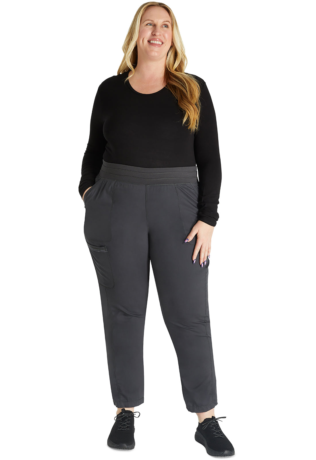 Workwear Revolution WW011 Women's Natural Rise Scrub Joggers Pewter