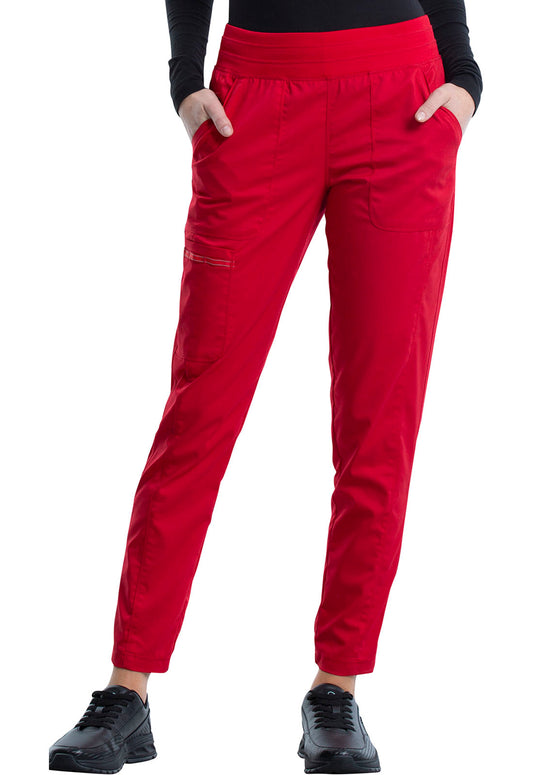 Workwear Revolution WW011 Women's Natural Rise Scrub Joggers Red