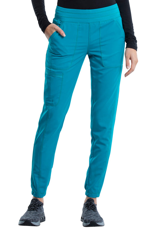 Workwear Revolution WW011 Women's Natural Rise Scrub Joggers Teal Blue