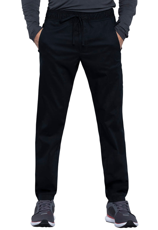 Revolution WW012 Men's Natural Rise Jogger Black Model Image Front | Cherokee Workwear