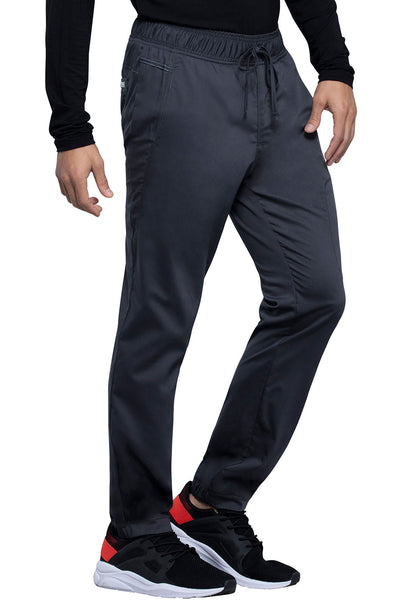 Revolution WW012 Men's Natural Rise Jogger Pewter Model Image Left Side | Cherokee Workwear