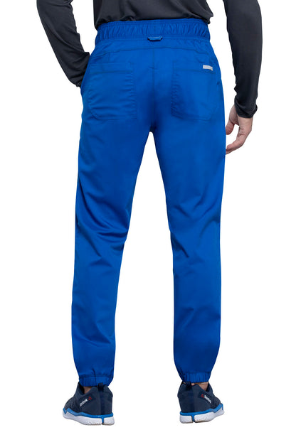 Revolution WW012 Men's Natural Rise Jogger Royal Model Image Back | Cherokee Workwear